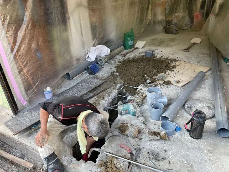 門真市にて浄化槽から下水直結工事完成！