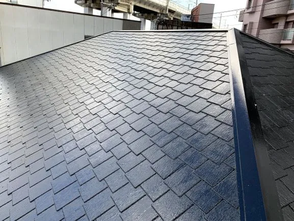 大阪市淀川区でのテナント住居一棟の屋根塗装・雨樋修繕工事