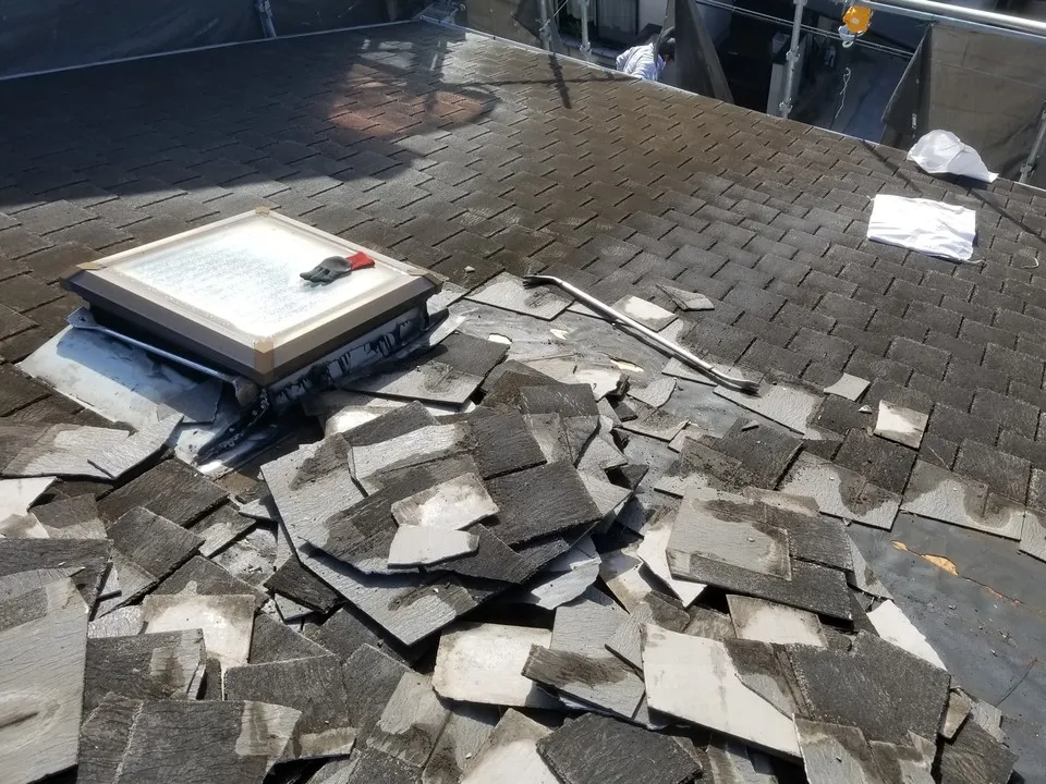 コロニアル瓦の屋根葺き替え工事