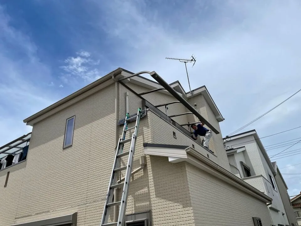 交野市にて外構工事,ベランダ屋根,その他エクステリア工事が完成！