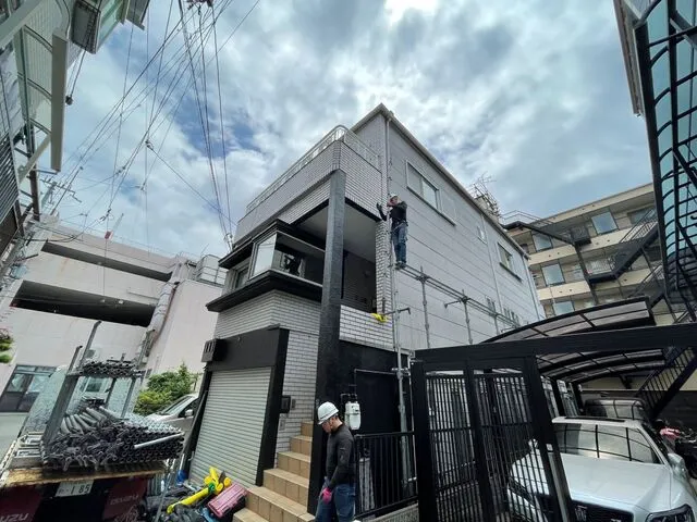 住吉区安立にて外壁塗装,屋根塗装工事　塗り替え防水工事