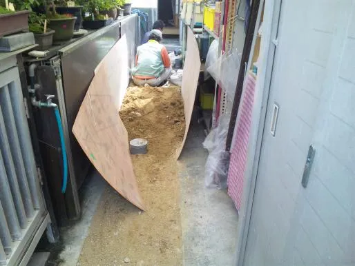 京阪枚方市での下水接続・FRP防水!当社は現場地調査~施工計画~施工監理・引渡しまで全て監理 写真8