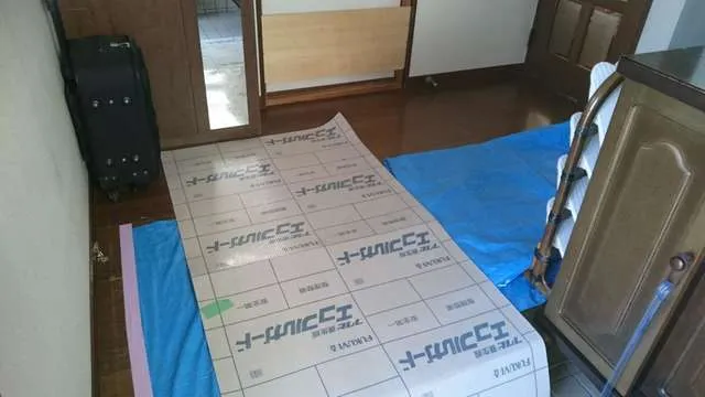 京阪沿線枚方市での浴室床タイル貼り工事 写真5