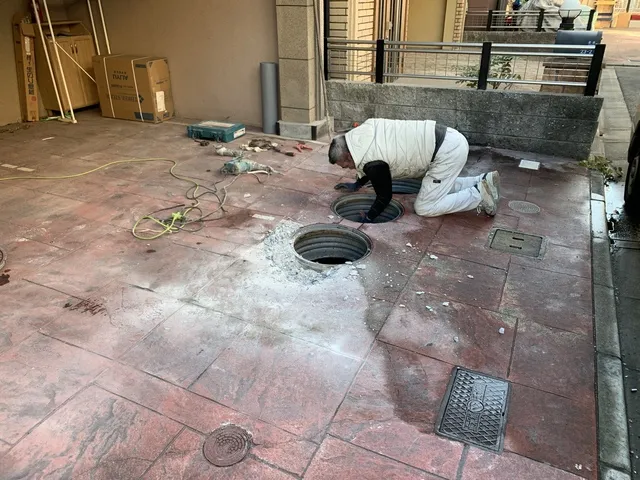 門真市島頭にて下水道切り替え工事・浄化槽から下水直結工事