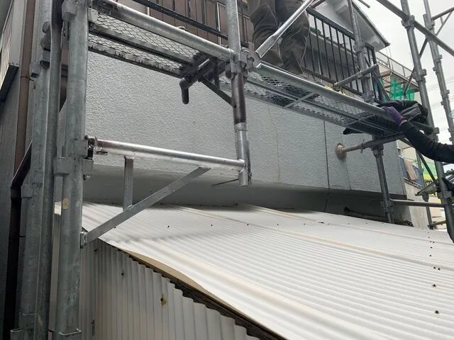 枚方市津田にて戸建て住宅の外壁一部修繕・補強工事